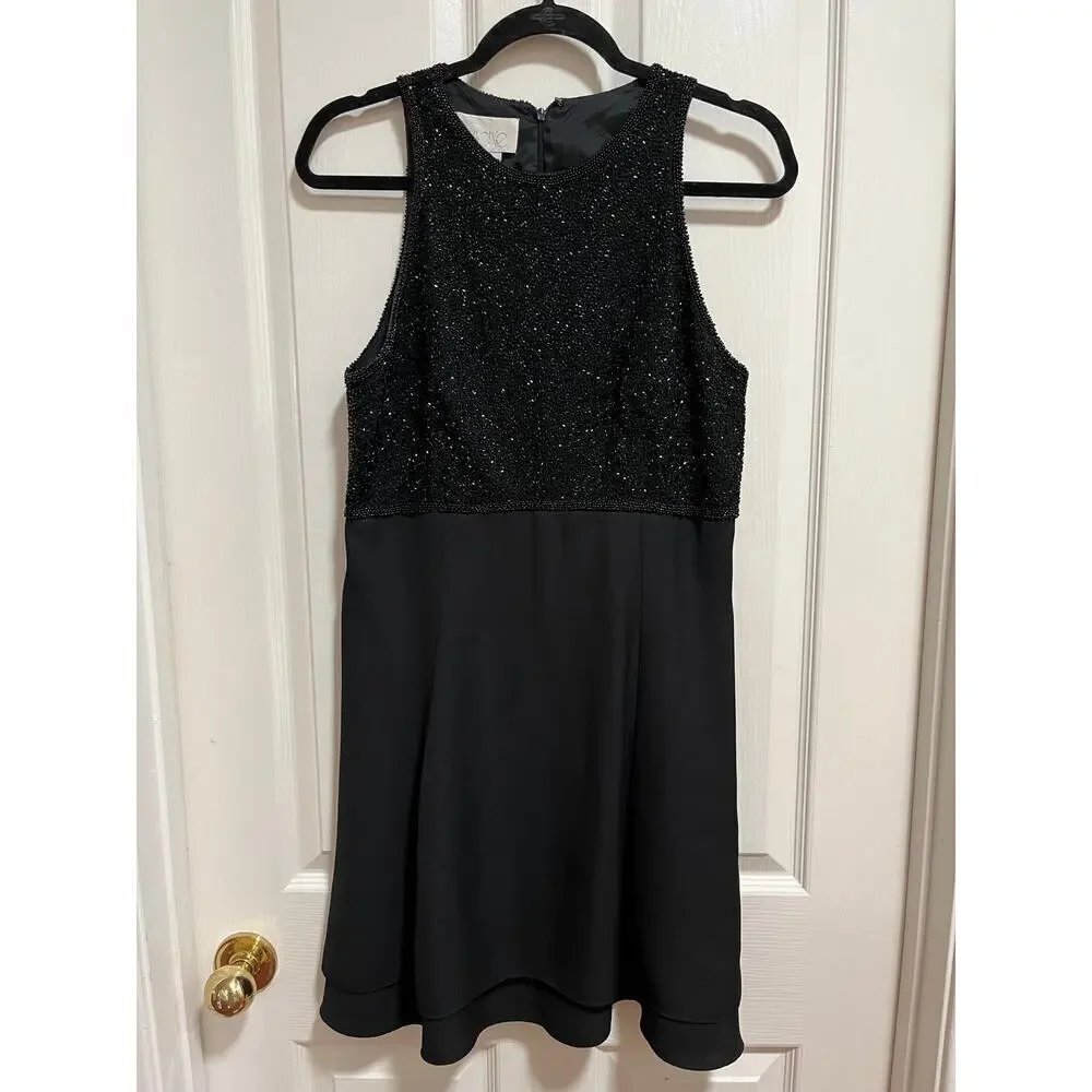 Vintage Cache Black Silk Beaded Dress Vintage Cache Black Silk Beaded Dress